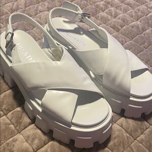 Prada White Sandals